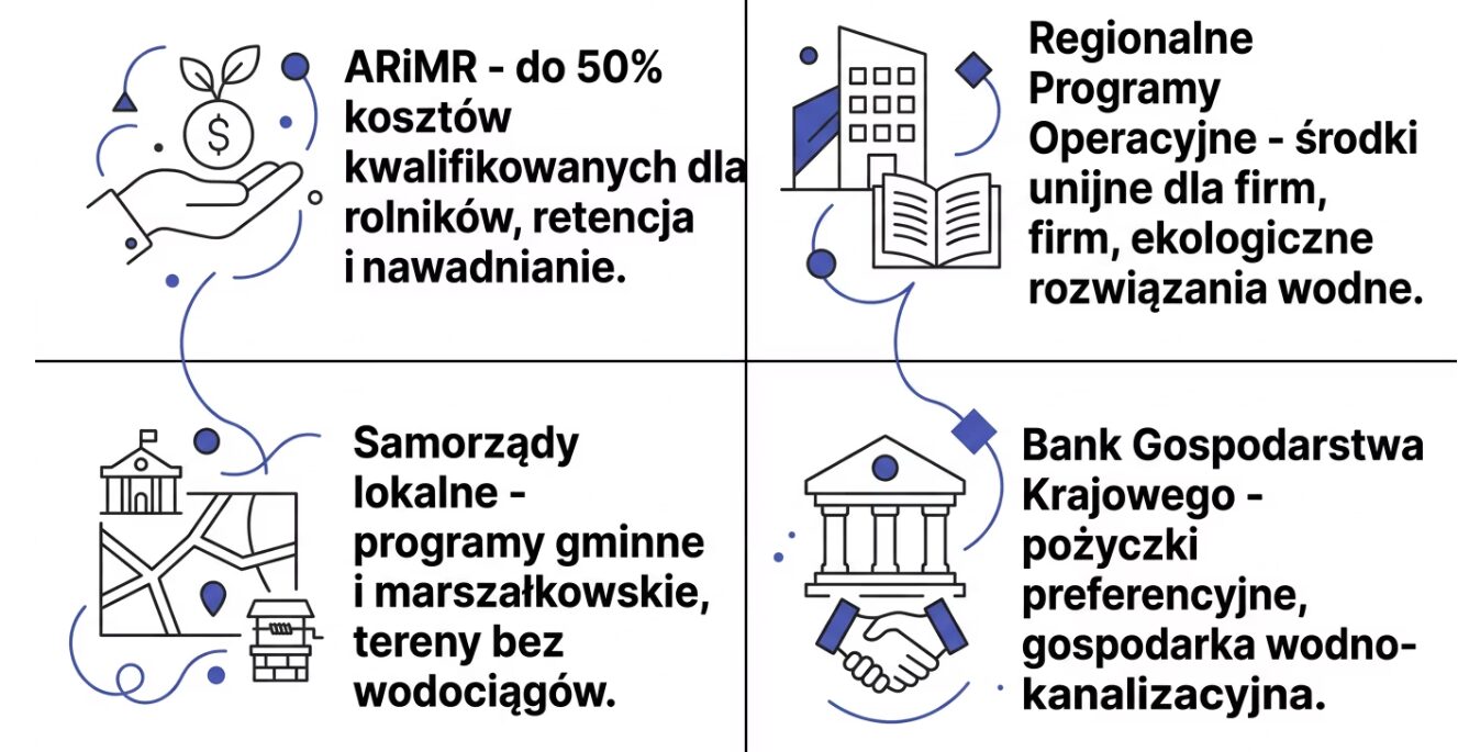 Studnia głębinowa dla firm i przemysłu - zastosowania, koszty i formalności 2026 4 Dofinansowanie na studnię głębinową dla firm i rolników