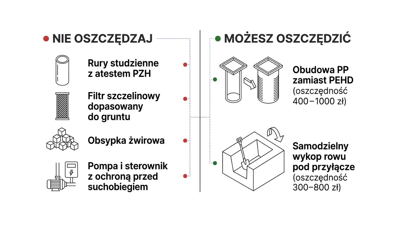 Koszt wiercenia studni za metr w 2026 na czym oszczędzać