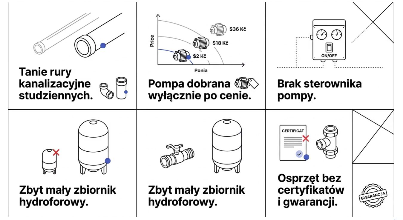 Najczęstsze błędy przy dobieraniu wyposażenia studni