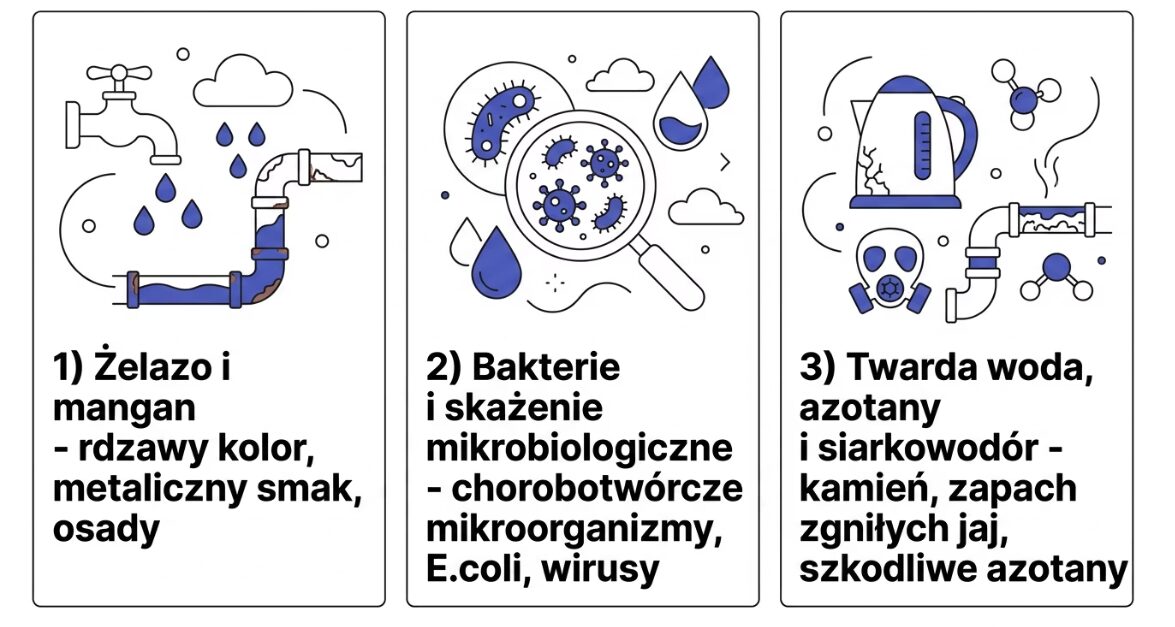 Woda ze studni głębinowej. Czy nadaje się do picia? 2 Woda ze studni głębinowej. Czy nadaje się do picia - zanieczysczenia