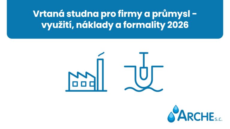 Vrtaná studna pro firmy a průmysl - využití, náklady a formality 2026