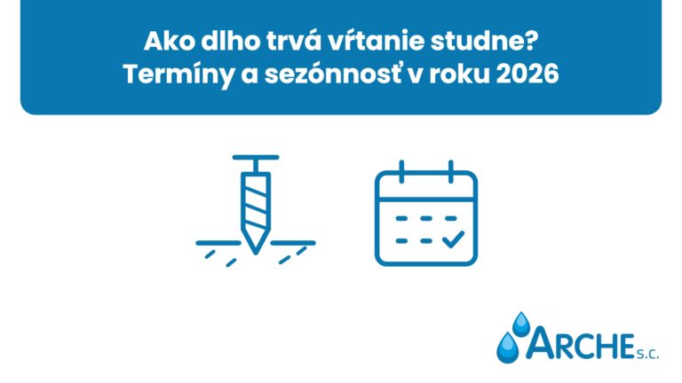Ako dlho trvá vŕtanie studne? Termíny a sezónnosť v roku 2026