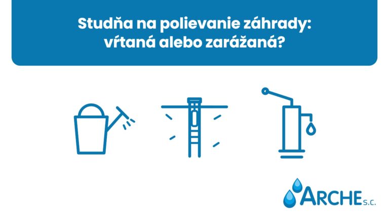 Studňa na polievanie záhrady: vŕtaná alebo zarážaná?