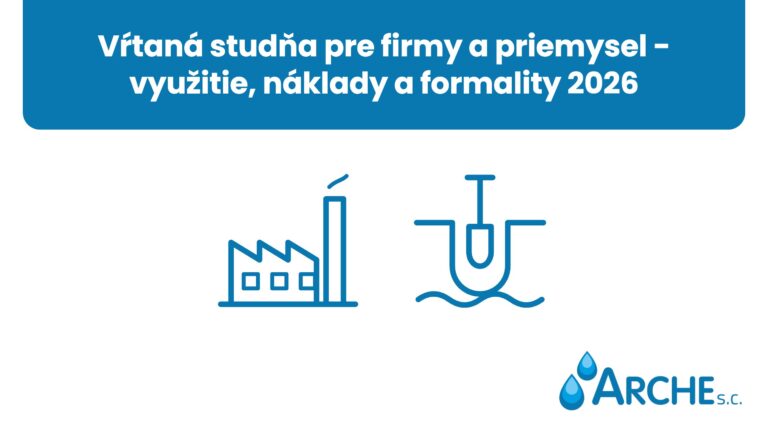 Vŕtaná studňa pre firmy a priemysel - využitie, náklady a formality 2026