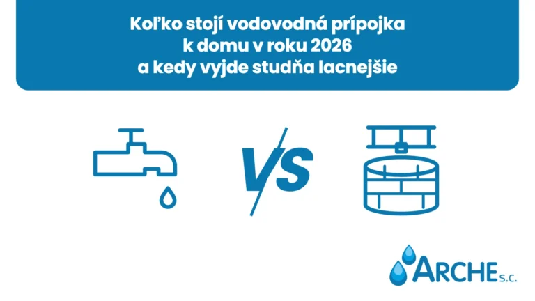 Koľko stojí vodovodná prípojka k domu v roku 2026 a kedy vyjde studňa lacnejšie